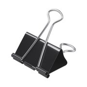 Universal Binder Clips in Dispenser Tub, Large, Black/Silver, PK12 UNV11112